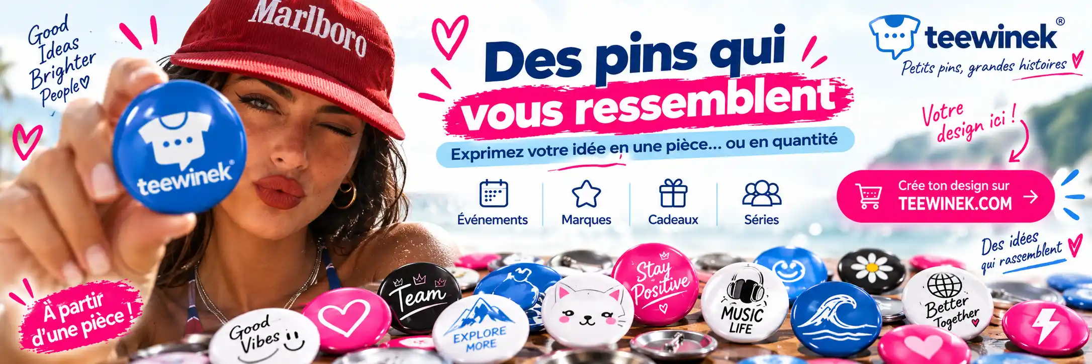 Pins personnalisés avec votre logo en Tunisie - Badges publicitaires et événements