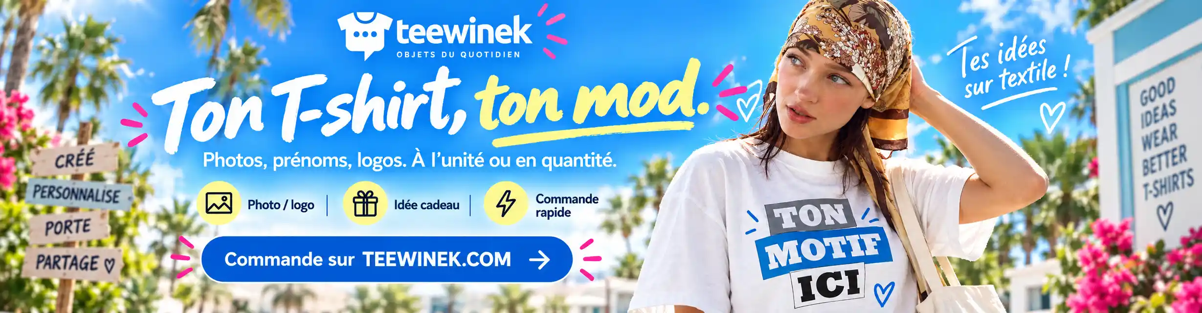 Pull avec impression logo et flocage sur t-shirt en Tunisie - Teewinek